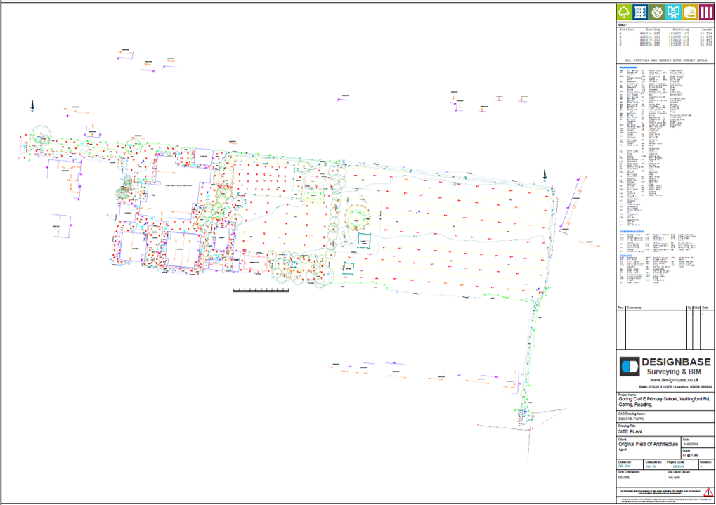 Digital Topographical Survey Of Primary School In Reading, Berkshire