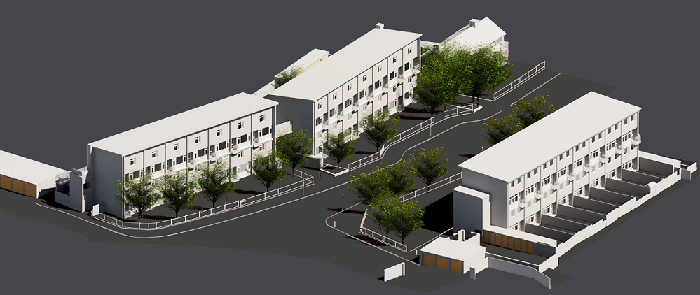 3D Topographical Survey Model Of Apartment Complex, Oxford