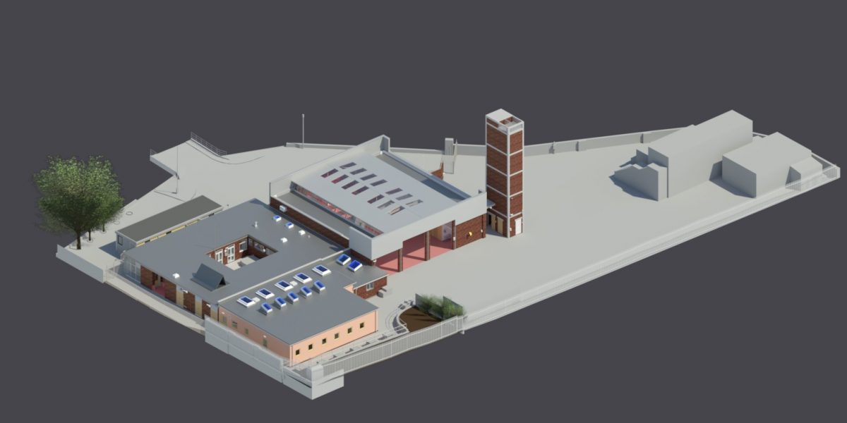 3D Measured Building Survey Model, Fire & Rescue Station, Bristol