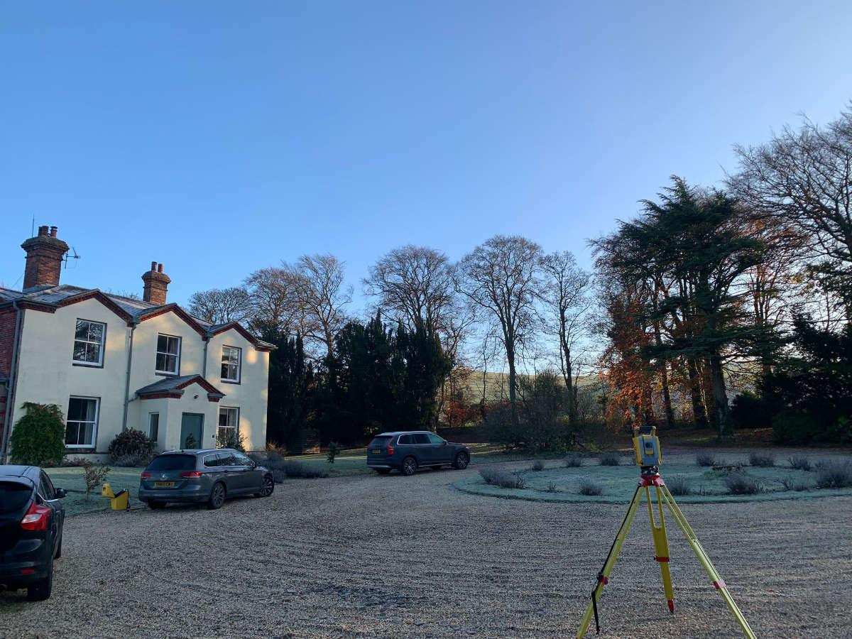 Chris - trimble on frosty site with resi property