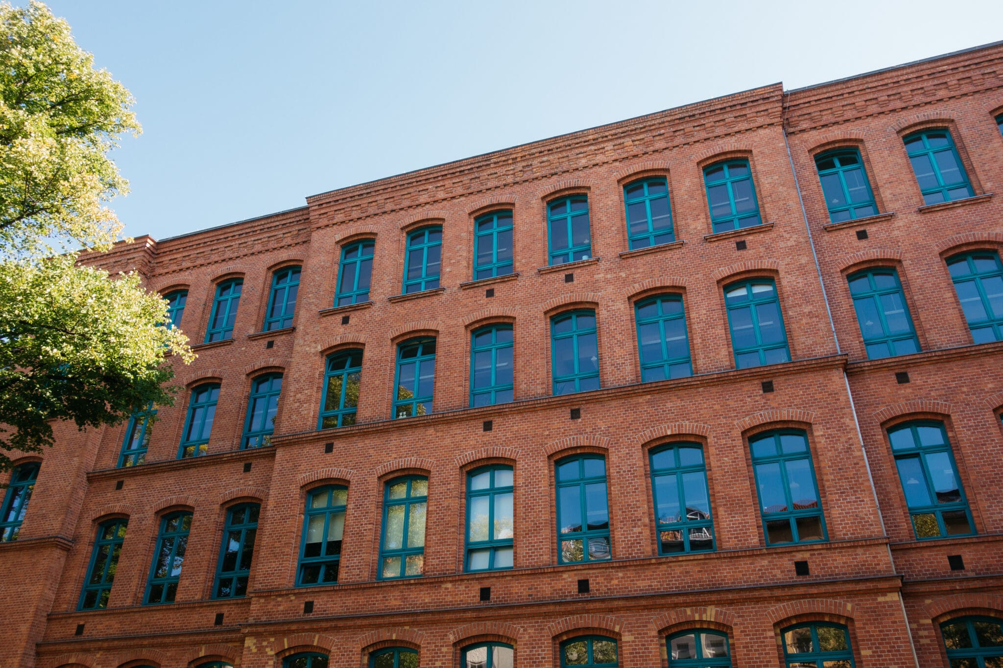 Big brick office complex for area measurement survey