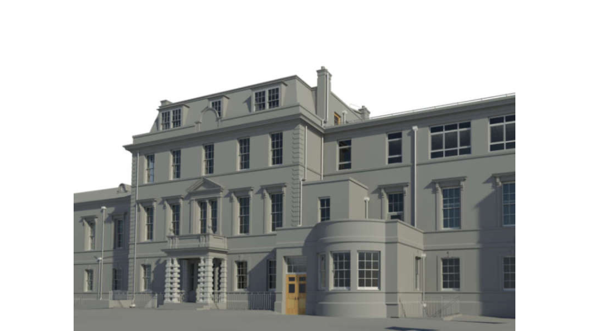 LOD4 3D BIM model showing fully detailed building with interior components, furniture, and MEP systems for construction and facility management