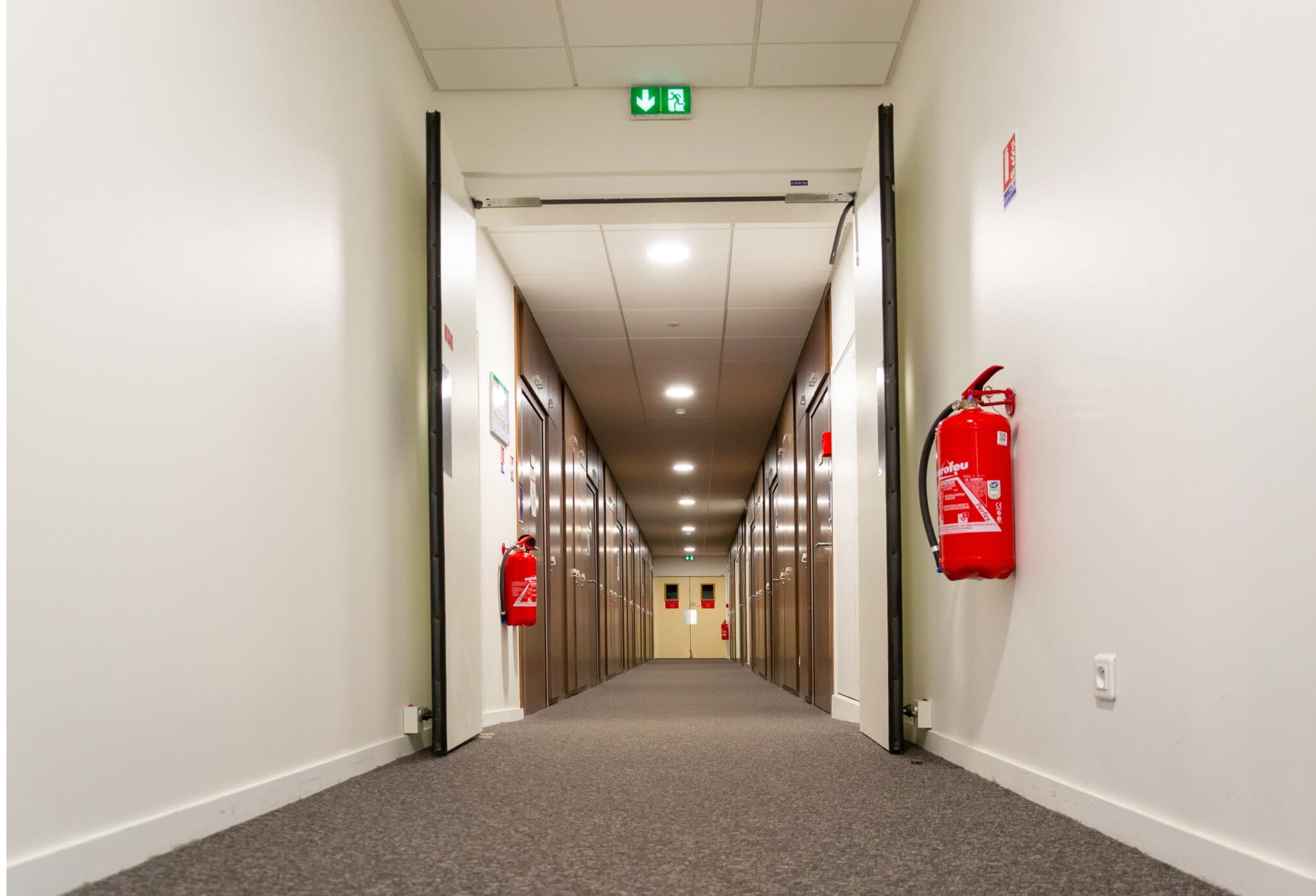 Building corridor for fire plan survey