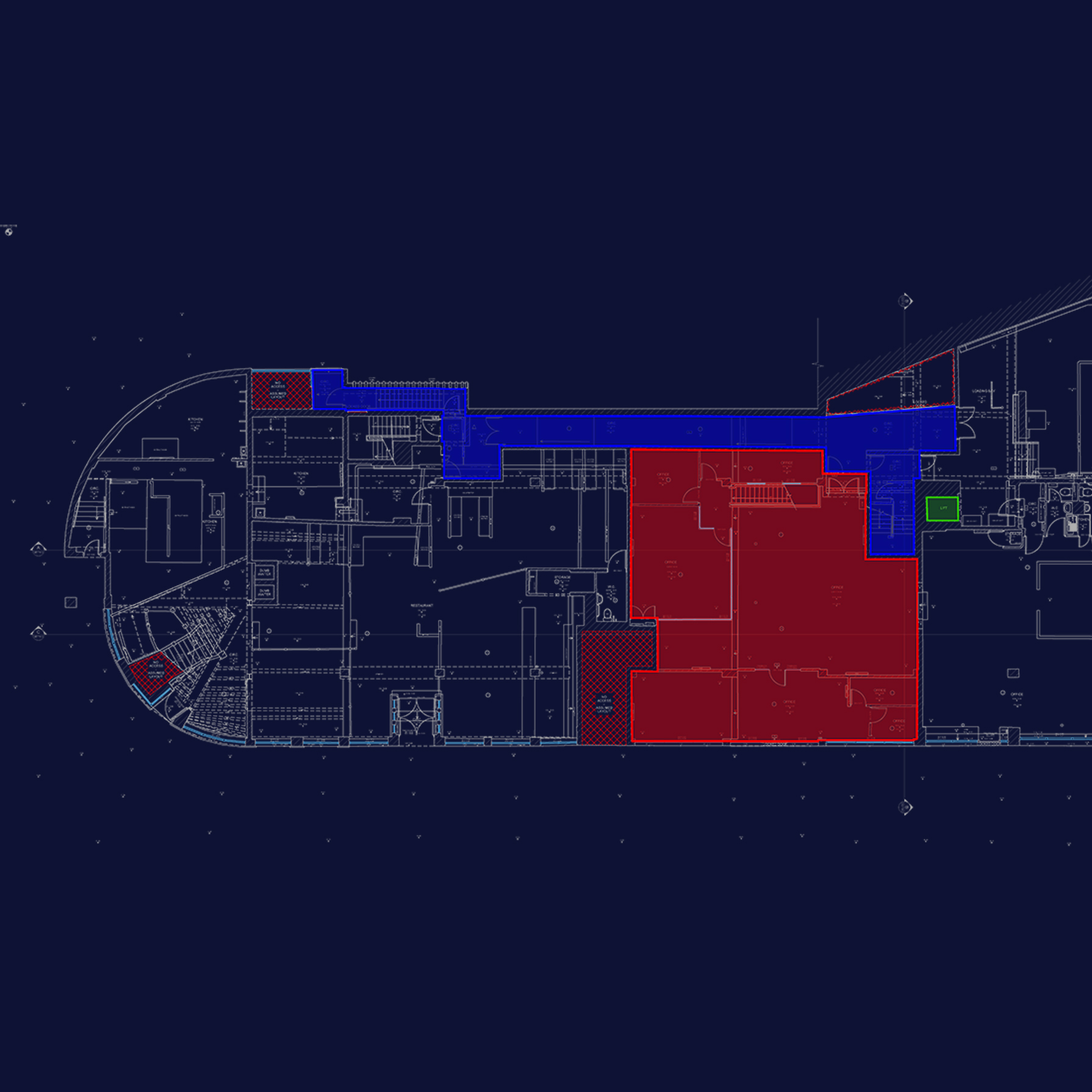 Land Registry lease plan showing leased property boundaries.