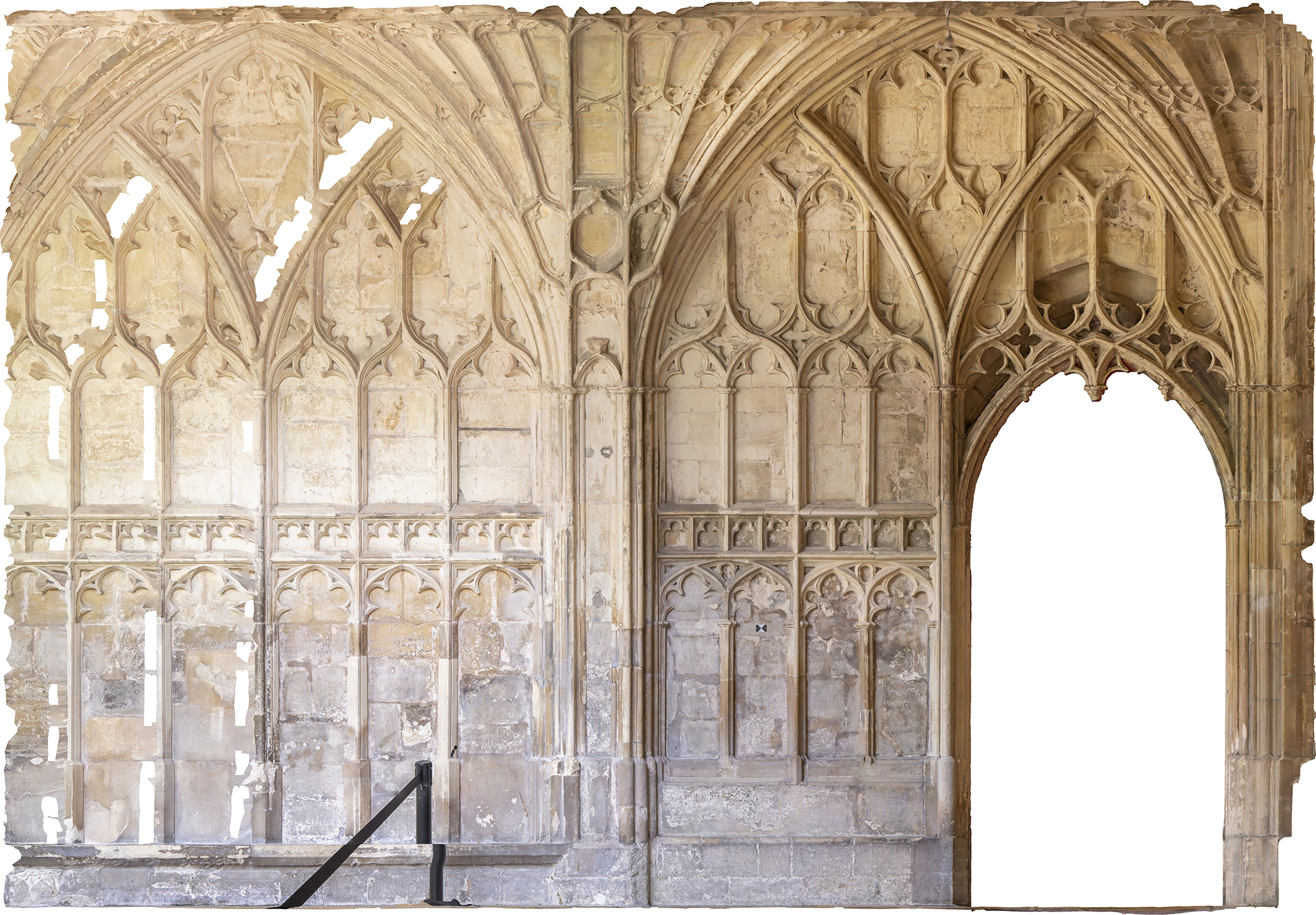 High-resolution Rectified imagery of a cathedral wall