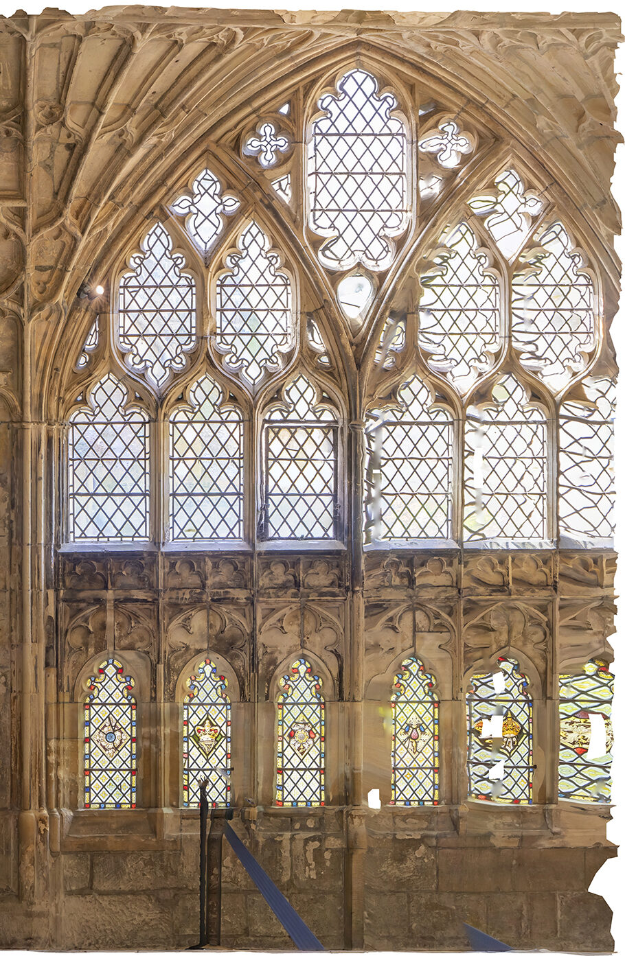 High-resolution Rectified image of a large window